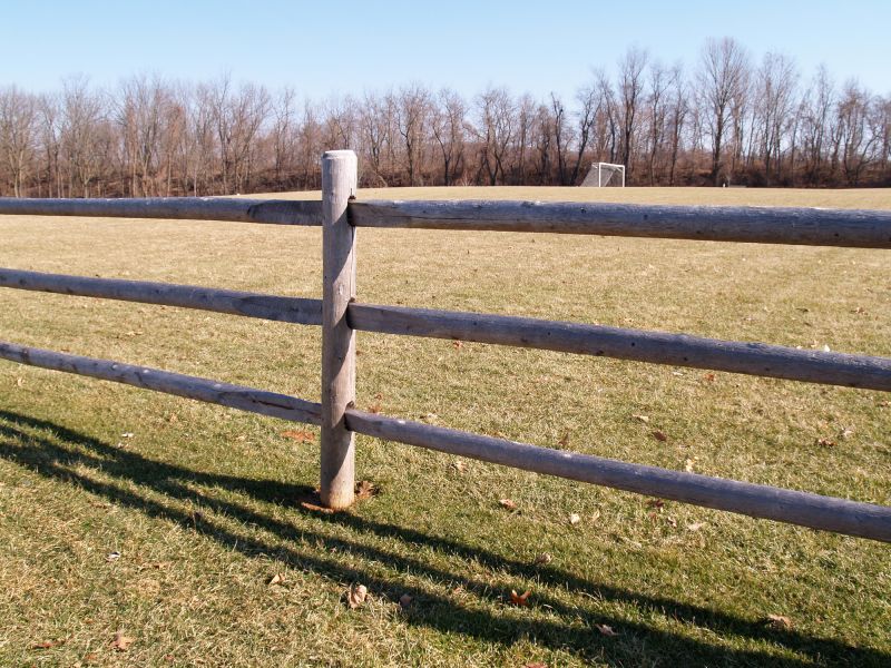 Farm-Style Wooden Fence